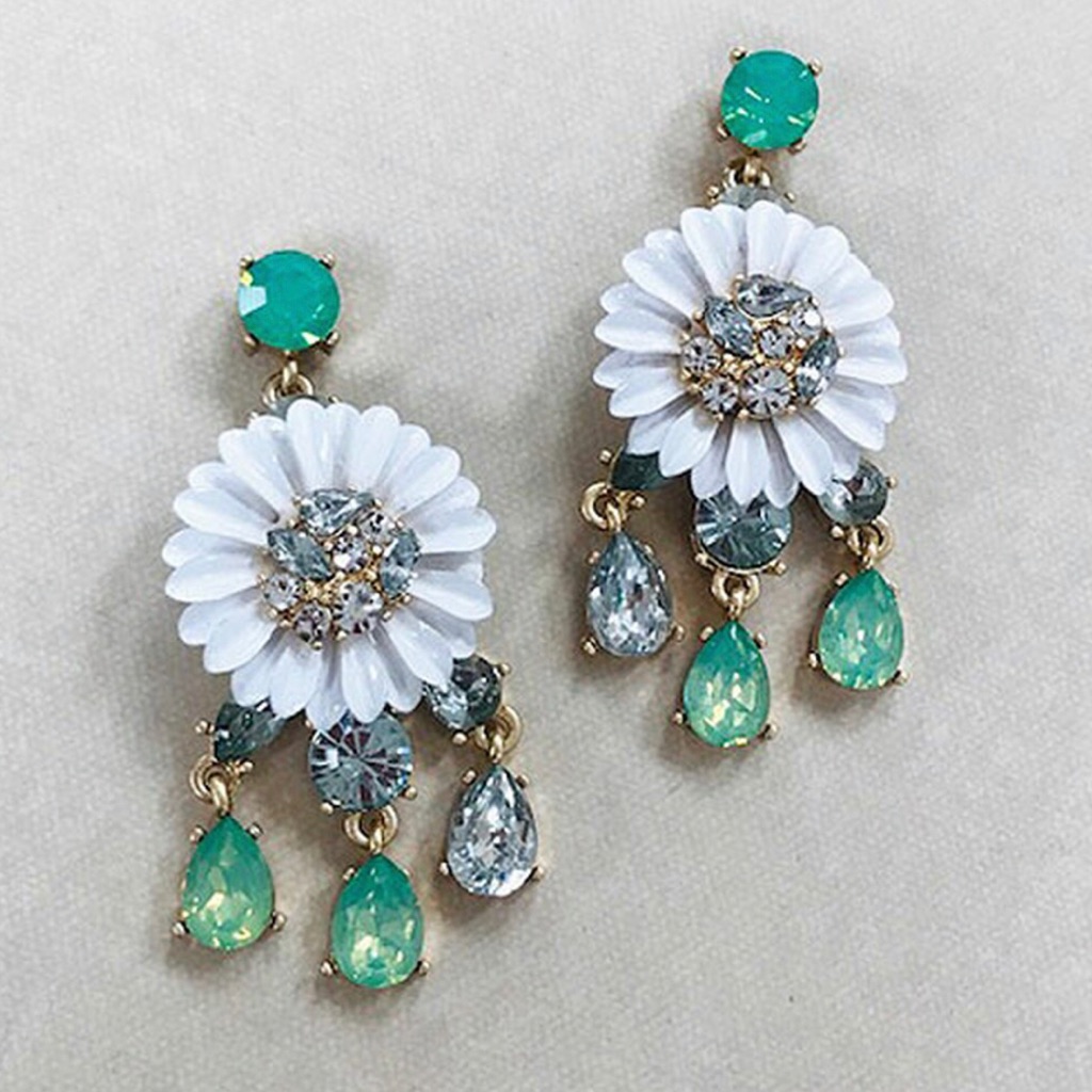 Retro Heirloom Flower Dangle Earring,Nwt